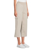 Intro Rib Knit Pheobe Pull-On Cargo Capri Pants