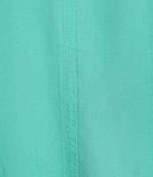 Intro Long Roll-Tab Sleeve Button Front Slub Lyocell Shirt