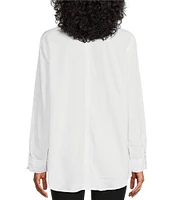 Intro Long Roll-Tab Sleeve Button Front Slub Lyocell Shirt