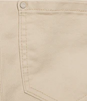 Intro Rose Heatseal Trim Side Hem Embellished Tummy Panel Mid Rise Denim Skimmer Shorts