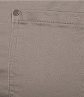 Intro Rose Heatseal Trim Side Hem Embellished Tummy Panel Mid Rise Denim Skimmer Shorts