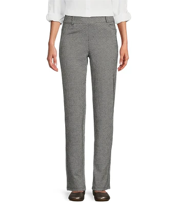 Intro Stella Solid Double Knit Plaid Pull-On Pants