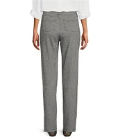 Intro Stella Solid Double Knit Plaid Pull-On Pants