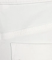 Intro Straight Slim Leg Frayed Hem Capri Pull-On Pants