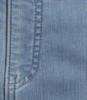 Intro Straight Slim Leg Frayed Hem Capri Pull-On Pants