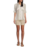 Intro Stretch Faux Fly Front Pull-On Shorts