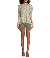 Intro Stretch Faux Fly Front Pull-On Shorts