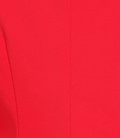Investments Scuba Crepe 3/4 Sleeve Envelope Neck Sheath Dress