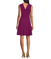 Investments Dresses Sleeveless V-Neck Fit and Flare Midi Dress