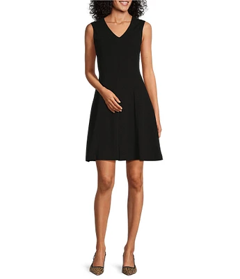 Investments Dresses Sleeveless V-Neck Fit and Flare Midi Dress