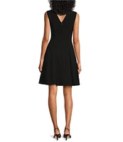 Investments Dresses Sleeveless V-Neck Fit and Flare Midi Dress