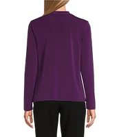 Investments Knit Long Sleeve Twist Neck Top