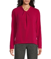 Investments Knit Long Sleeve Twist Neck Top