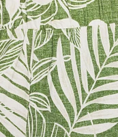 Investments Lime Palm Tropical Print Pull-On Straight Leg Ankle Pants