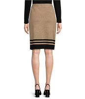 Investments Novelty Border Pull-On Midi Pencil Sweater Skirt