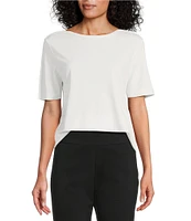 Investments Petite Size Knit Short Sleeve Ballet Neck Top