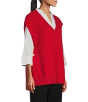 Investments Petite Size Sleeveless V-Neck Sweater Vest