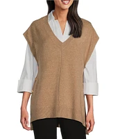 Investments Petite Size Sleeveless V-Neck Sweater Vest