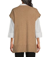 Investments Petite Size Sleeveless V-Neck Sweater Vest