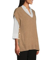 Investments Petite Size Sleeveless V-Neck Sweater Vest