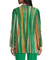 Investments Petite Size Soft Separates Mesh Open Drape Front Long Roll-Tab Sleeve Coordinating Cardigan