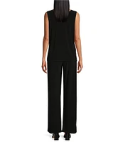 Investments Petite Size Soft Separates Mid Rise Tapered Straight Leg Pull-On Pants