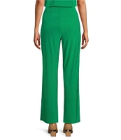 Investments Petite Size Soft Separates Wide Leg Elastic Waist Mid Rise Coordinating Pull-On Pants