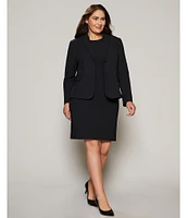 Investments Platinum Suiting Plus Size Long Sleeve Two Button Notch Lapel Blazer