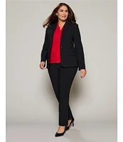 Investments Platinum Suiting Plus Size Slim Leg Pant