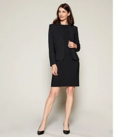 Investments Platinum Suiting Sleeveless Crew Neck Sheath Dress