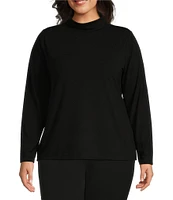 Investments Plus Size Knit Long Sleeve Turtle Neck Top