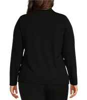 Investments Plus Size Knit Long Sleeve Turtle Neck Top