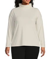 Investments Plus Size Knit Long Sleeve Turtle Neck Top