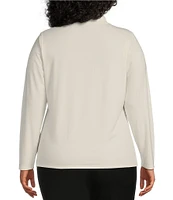 Investments Plus Size Knit Long Sleeve Turtle Neck Top