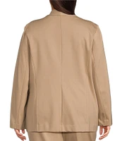 Investments Plus Size Signature Ponte Long Sleeve Open-Front Coordinating Jacket