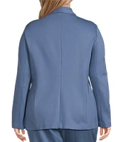 Investments Plus Size Signature Ponte Long Sleeve Open-Front Coordinating Jacket