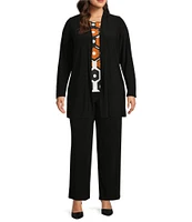 Investments Plus Size Soft Separates Light Honeycomb Border Reversible Scoop to Crew Neck Sleeveless Top