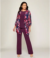 Investments Plus Size Soft Separates Mesh Open Drape Front Long Roll-Tab Sleeve Coordinating Cardigan