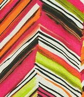 Investments Plus Size Soft Separates Multi Broken Chevron Long Sleeve Coordinating Topper