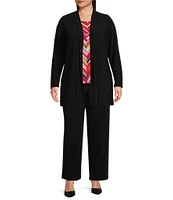 Investments Plus Size Soft Separates Multi Broken Chevron Reversible Crew to Scoop Neck Sleeveless Top