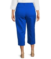 Investments Plus Size the PARK AVE fit Elite Stretch Pull-On Wide Leg Crop Pants