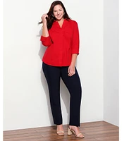 Investments Plus Size the 5TH AVE fit Straight Leg Pants