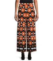 Investments Soft Separates Dark Honeycomb Border Elastic Waist Coordinating Pull-On Crop Pants