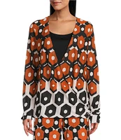 Investments Soft Separates Light Honeycomb Border Long Sleeve Coordinating Topper