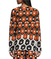 Investments Soft Separates Light Honeycomb Border Long Sleeve Coordinating Topper