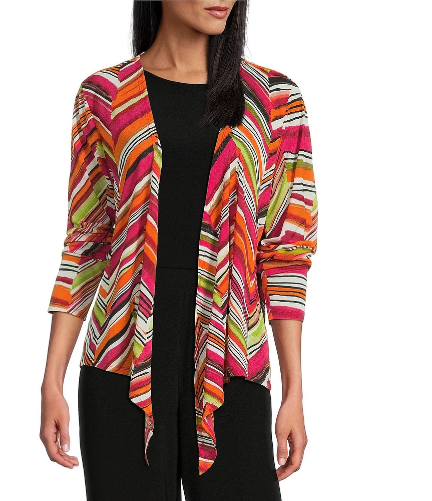 Investments Soft Separates Multi Broken Chevron Long Sleeve Coordinating Topper