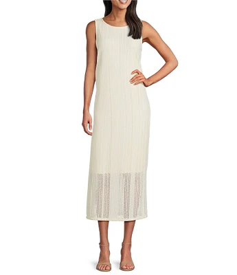 Investments Soft Separates Sleeveless Crew Neck Crochet Dress