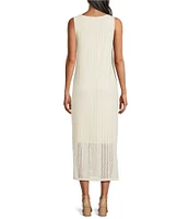 Investments Soft Separates Sleeveless Crew Neck Crochet Dress