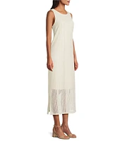 Investments Soft Separates Sleeveless Crew Neck Crochet Dress