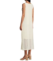Investments Soft Separates Sleeveless Crew Neck Crochet Dress